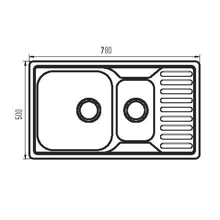 Мийка кухонна Zerix Z7850A-08-180MD Armonia (micro decor) (ZS0577)