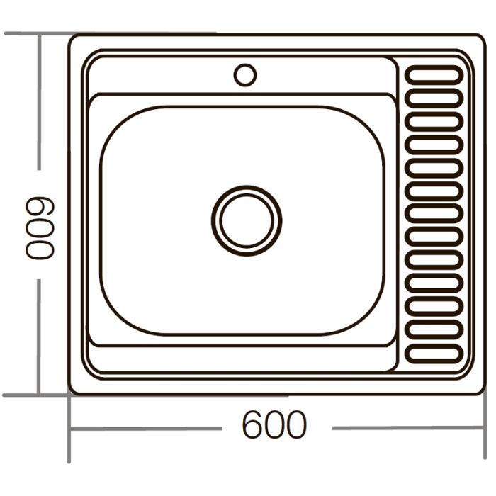 Мийка кухонна Zerix Z6060R-06-160E (Satin) (ZM0577)