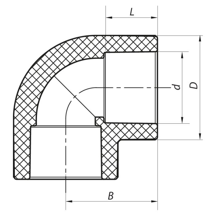 Кут 90 50 PPR KOER K0023.PRO (KP0028)