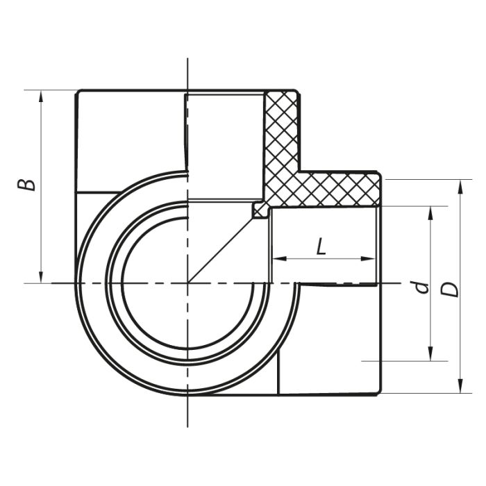 Кут з трьома виходами 20 PPR Koer K0029.PRO (KP0036)