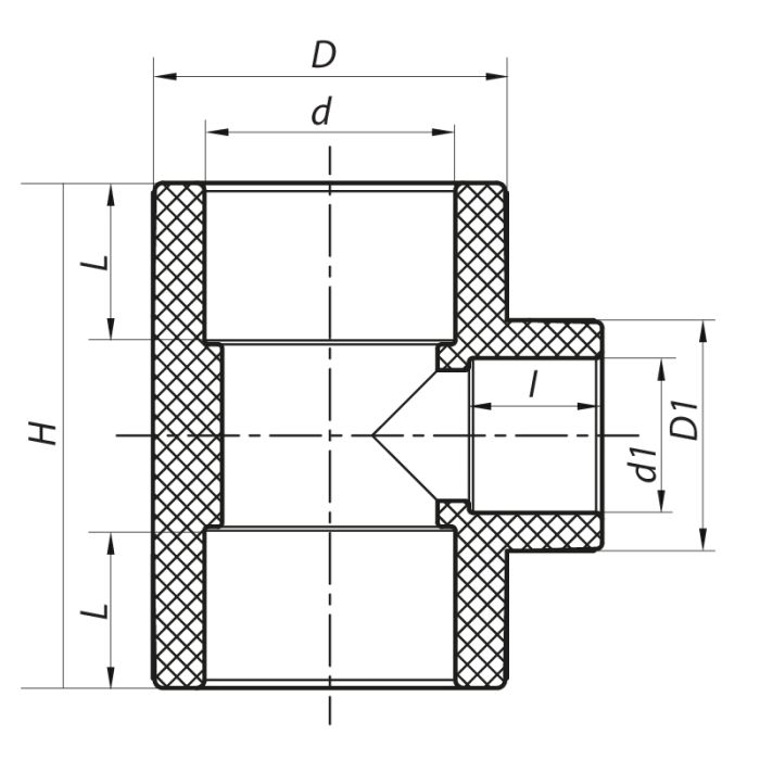 Трійник редукційний 75x50x75 PPR Koer K0221.PRO (KP2586)