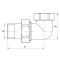 Згін американка (хром) 3/4 "кутовий Koer KR.342.chr (KR2706)