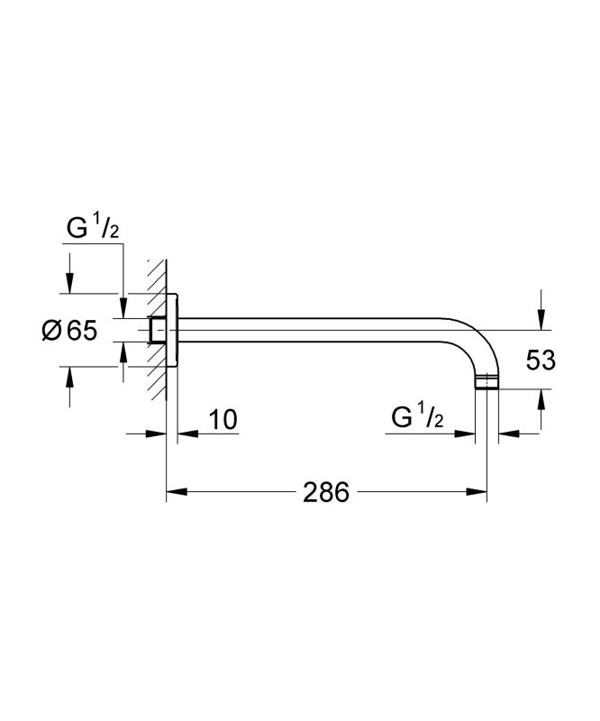 Набір для душу з верхнім душем Grohe Eurosmart UA33556003 (33556003+28576000+27541001) (UA33556003)