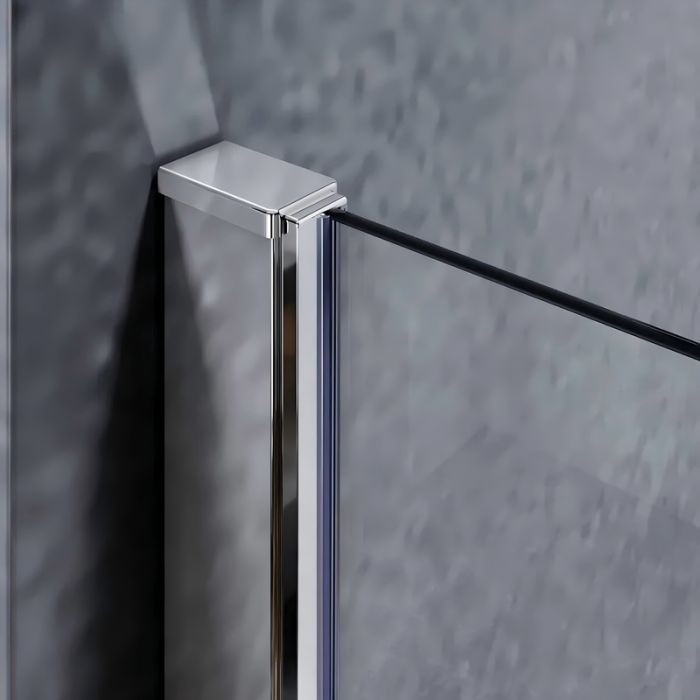 Шторки скляні на ванну Koer SR BS05-90x140-TR-01 прозоре скло Easy Clean 6мм, хром (KR5372)