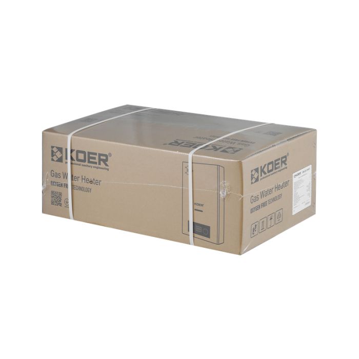 Газова колонка Koer KWH.G0110 BLACK димохідна 10 л/хв, колір чорний (KR5554)