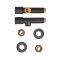Комплект кранів для рушникосушки кутовий Koer KR.SET.535 BLACK - M1/2''xM1/2'' подовжений (KR5844)