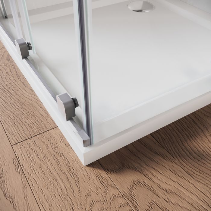 Двері у нішу Walk-In розсувні Koer SR SD07-120x200-L-TR-01 прозоре скло Easy Clean 8мм Хром (KR5686)