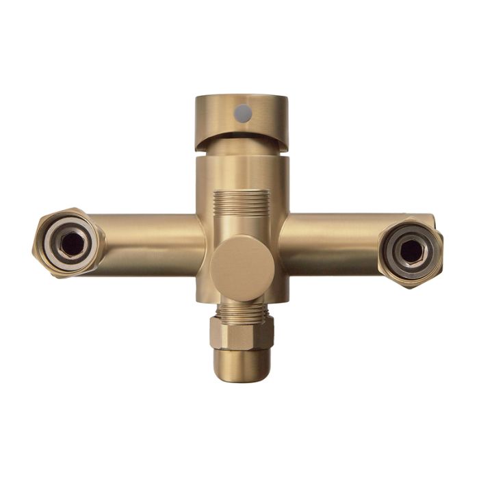 Душова колона зі змішувачем Zerix Rex-009-J Brushed Gold з нерж. сталі (Колір мат. золото) (ZX6125)