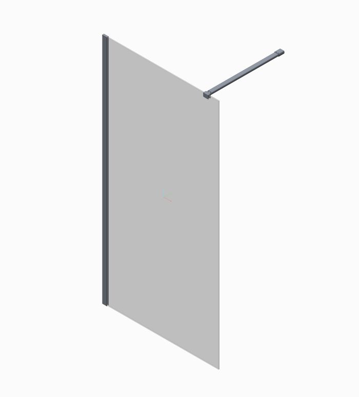 Душова перегородка Koer SR SP01-120x200-TR-01 Walk-In прозоре скло Easy Clean 8мм, хром (KR5394)