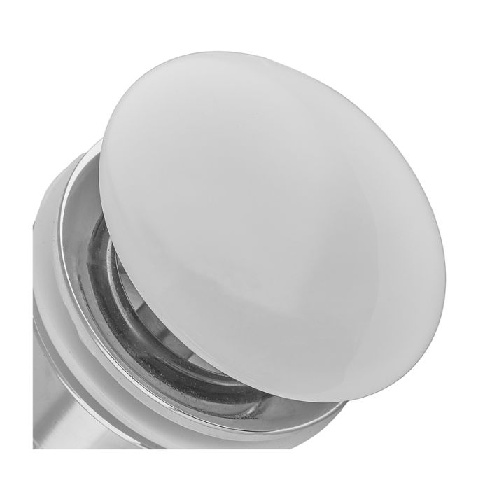 Донний клапан для раковини Koer PW-08-11 1 1/4''  без переливу автоматичний СLICK-СLACK (Біла керам.накл) (KR5788)