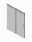 Двері в нішу Koer SR SD02-140x200-TR-01 прозоре скло Easy Clean 8мм, хром (KR5383)