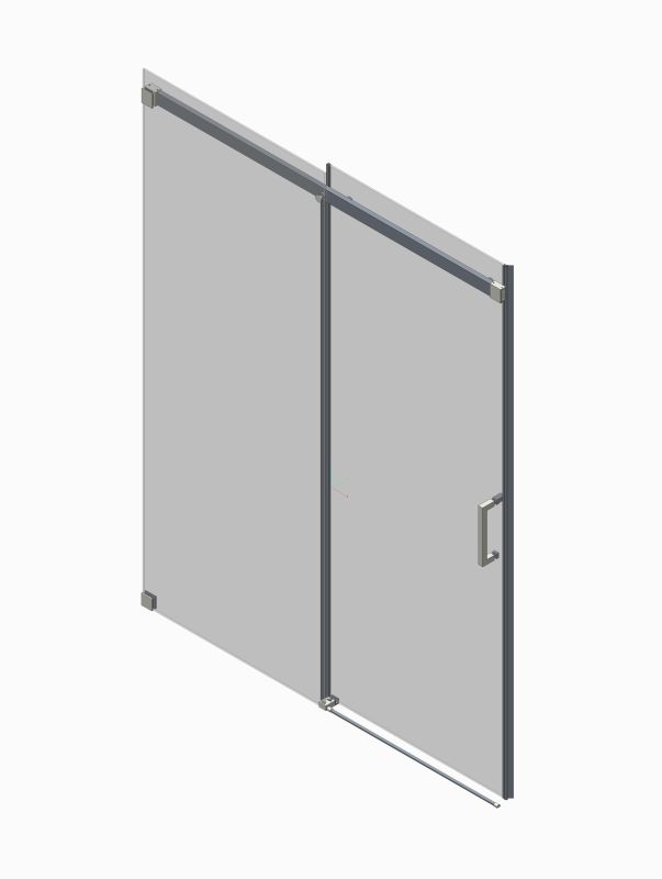 Двері в нішу Koer SR SD02-140x200-TR-01 прозоре скло Easy Clean 8мм, хром (KR5383)