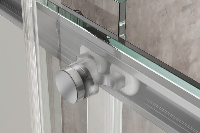 Душова кабіна без піддону Koer SR SC03-100x100x200-TR-01 прозоре скло Easy Clean 6мм, хром (KR5357)