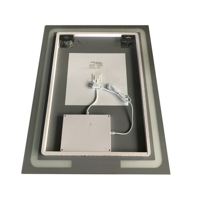 Дзеркало Zerix Prime MR02-60x80 з LED Touch, Anti-fog, димером, регулятором яскравості (ZX6051)