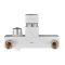 Змішувач для ванни Plamix Kubus-009 Euro Set White (з шлангом, лійкою та кронштейном) (PM0752)
