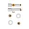 Комплект кранів для рушникосушки кутовий Koer KR.SET.534 WHITE - M1/2''xM1/2'' подовжений (KR5843)