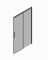 Двері в нішу Koer SR SD05-140x200-TR-01 прозоре скло Easy Clean 6мм, хром (KR5406)