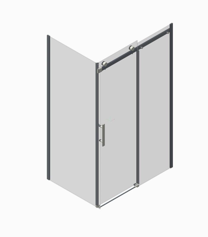 Бічна стінка до кабіни Koer SR SW01-90x200-TR-01 прозоре скло Easy Clean 8мм, хром (KR5381)