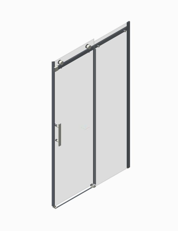 Двері в нішу Koer SR SD01-120x200-TR-12 прозоре скло Easy Clean 8мм, матове золото (KR5377)