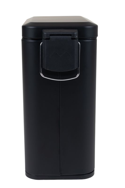 Відро для сміття з плавним закриттям прямокутне Zerix Sansa-TC0105 Black 5 л колір чорний (ZX5894)