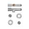 Комплект кранів для рушникосушки кутовий Koer KR.SET.533 - M1/2''xM1/2'' подовжений, хромований (KR5842)