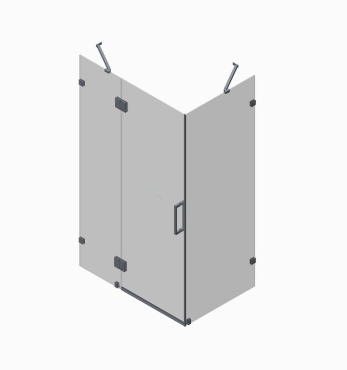Бічна стінка до кабіни Koer SR SW04-80x200-TR-01 прозоре скло Easy Clean 10мм, хром (KR5389)