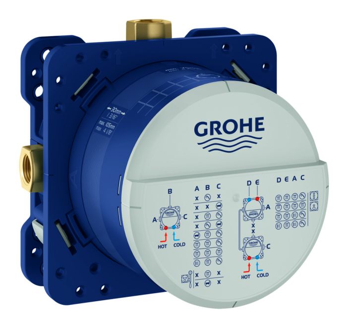 Душова система прихованого монтажу зі змішувачем Grohe Grohtherm SmartControl (UA34614SC4)
