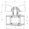 Кран кульовий Waterpro 1/2" ГГМ (сталева метелик) (WP2909)