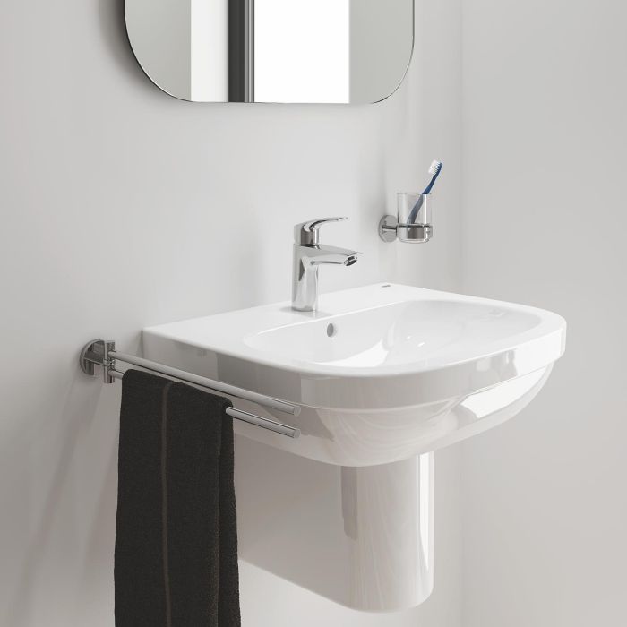 Одноважільний змішувач для раковини S-Size Grohe Eurosmart New з натискним донним клапаном (23922003)