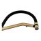 Змішувач для кухні з силіконовим виливом Zerix MAG-021 Brushed Gold Refl.Black з нерж. сталі SUS304 з виходом для пит.води (ZX6007)