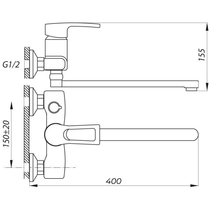 Змішувач для ванни Zerix JLB 279 (ZX2944)