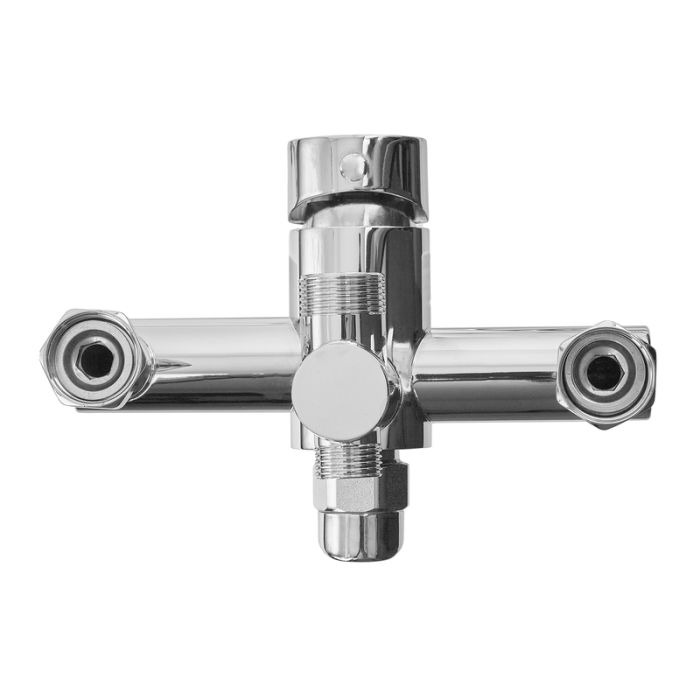 Душова колона зі змішувачем Zerix Rex-009-J Chrome з нерж. сталі (Колір хром) (ZX6124)