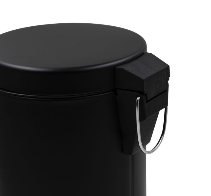 Відро для сміття кругле Zerix Solo-TC0105 Black 5 л колір чорний (ZX5898)