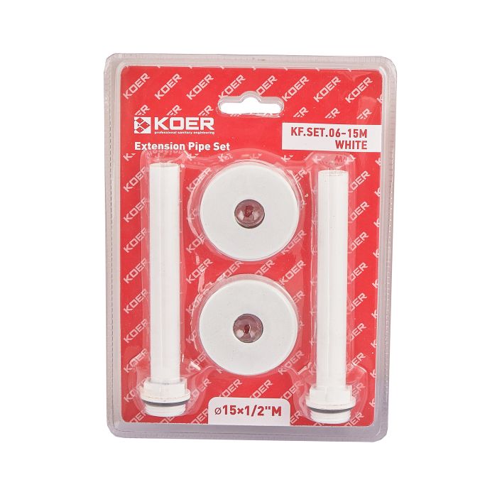 Комплект подовжувачів Koer KF.SET.06-15M WHITE d15x1/2M білий (KR5848)