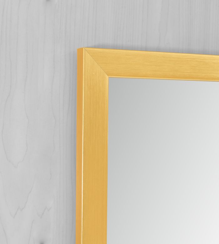 Дзеркало настінне Zerix FONTE MRZ09-60x85-Reverse GOLD прямокутне в золотій рамі (ZX6211)