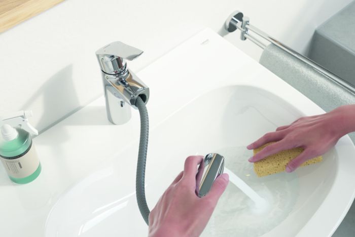 Змішувач для раковини з висувним виливом Grohe Eurosmart New (23976003)