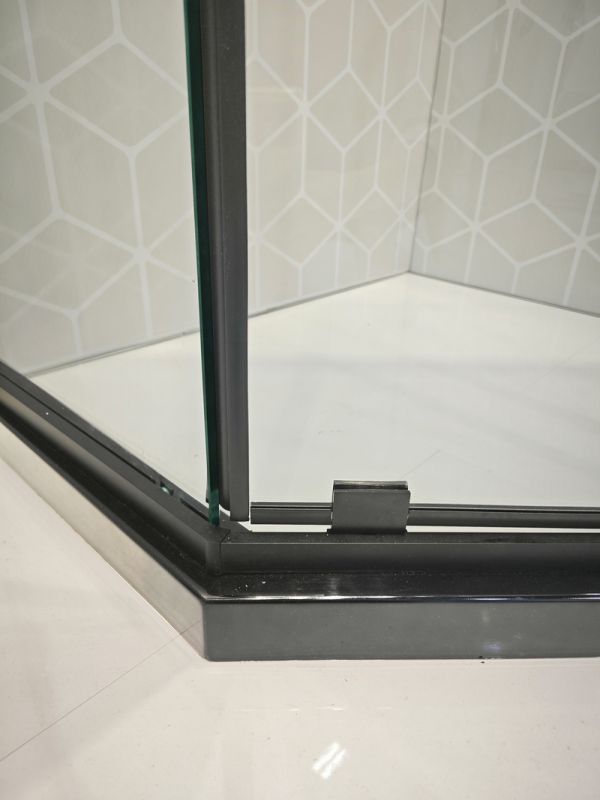 Душова кабіна без піддону Koer SR SC06-90x90x200-TR-07 прозоре скло Easy Clean 8мм, графіт (KR5366)