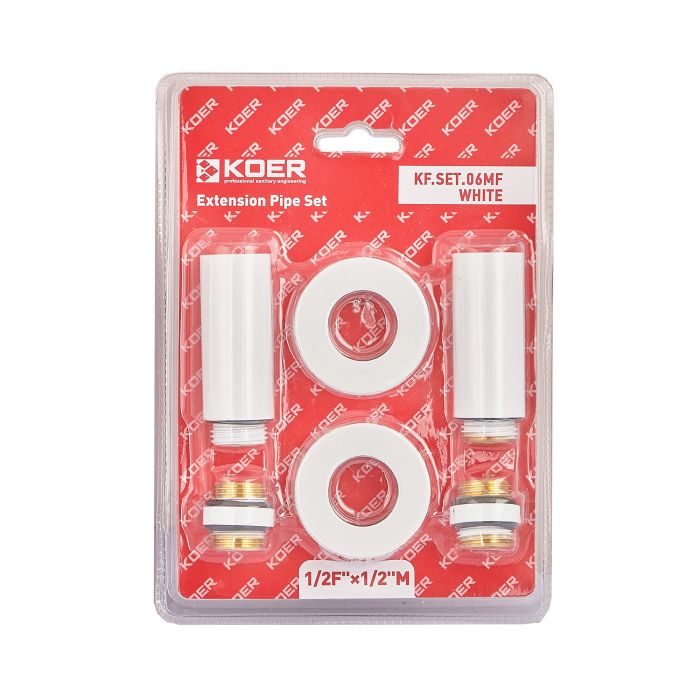 Комплект подовжувачів Koer KF.SET.06MF WHITE 1/2Fx1/2M білий (KR5850)