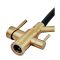 Змішувач для кухні з силіконовим виливом Zerix MAG-021 Brushed Gold Refl.Black з нерж. сталі SUS304 з виходом для пит.води (ZX6007)