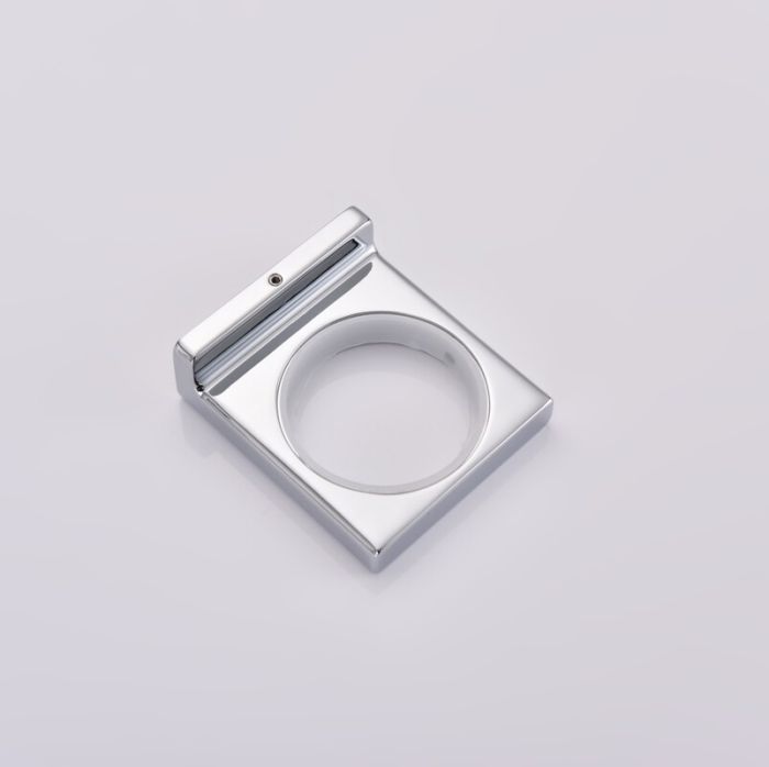 Мильниця настінна Koer AS-0102-01 (скло) колір хром глянець (KR6161)