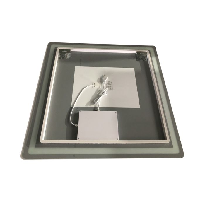 Дзеркало Zerix Mirra MR05-80x80 з LED Touch, Anti-fog, димером, регулятором яскравості (ZX6058)