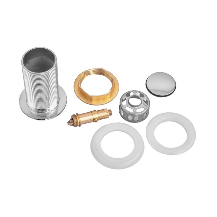 Донний клапан для раковини Zerix BV-06 1 1/4''  без переливу автоматичний СLICK-СLACK (Колір хром) (ZX6023)