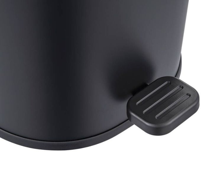 Відро для сміття з плавним закриттям овальне Zerix Prime-TC0105 Black 5л колір чорний (ZX5902)