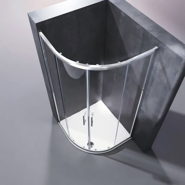 Душова кабіна без піддону Koer SR SC04-90x90x195-TR-02 прозоре скло Easy Clean 5мм SS Color (KR5682)