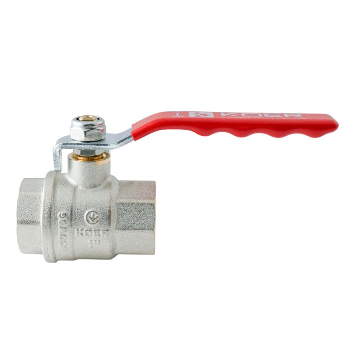 Кран кульовий ГГВ Koer Extreme KE.214-25 - 1" FF ручка "важіль" червона (KR5746)