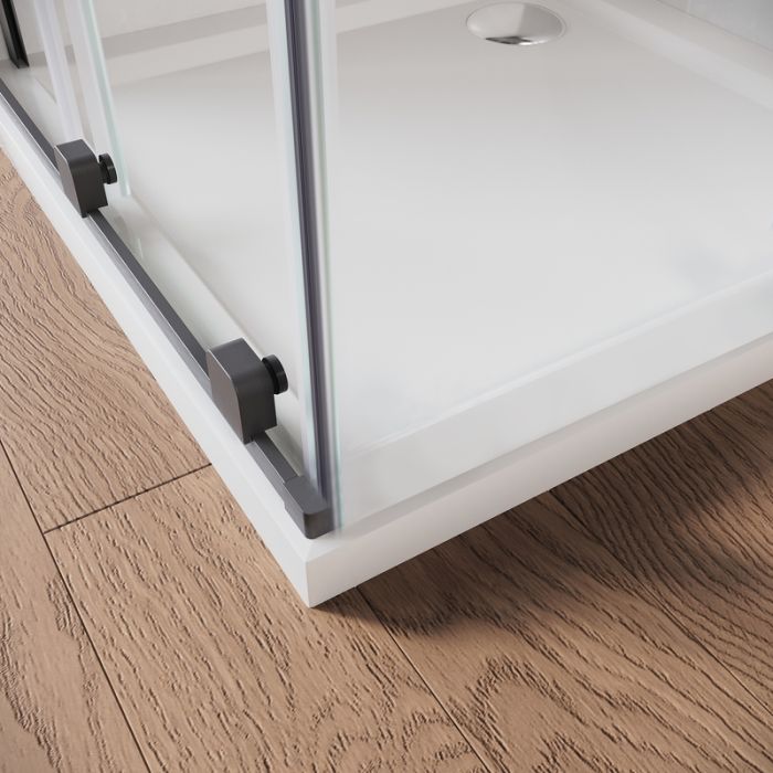 Двері у нішу Walk-In розсувні Koer SR SD07-120x200-R-TR-07 прозоре скло Easy Clean 8мм Графіт (KR5775)