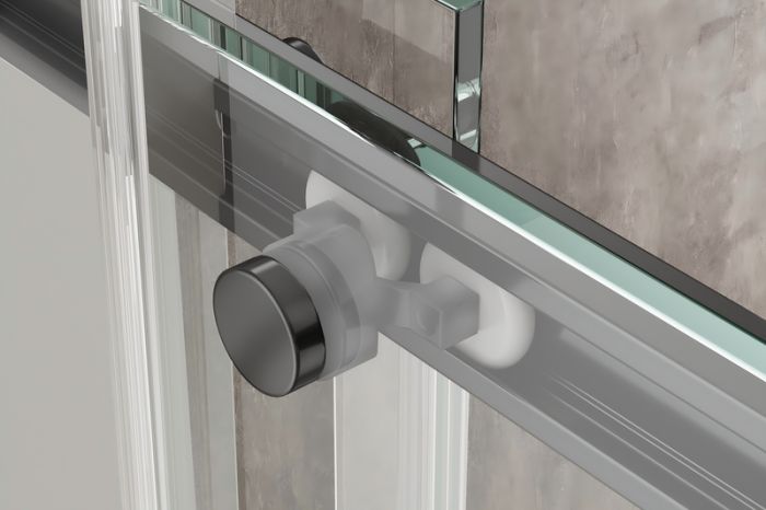 Душова кабіна без піддону Koer SR SC03-90x90x200-TR-07 прозоре скло Easy Clean 6мм, графіт (KR5359)
