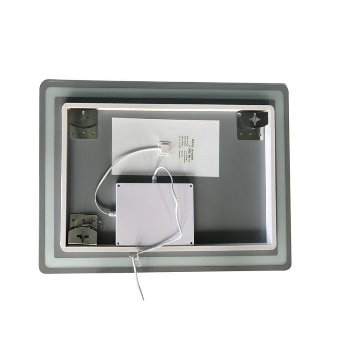 Дзеркало Zerix Mirra MR05-80x60-REVERSE з LED Touch, Anti-fog, димером, регулятором яскравості (ZX6056)