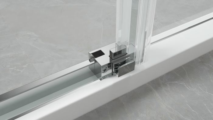 Душова кабіна без піддону Koer SR SC03-100x100x200-TR-01 прозоре скло Easy Clean 6мм, хром (KR5357)