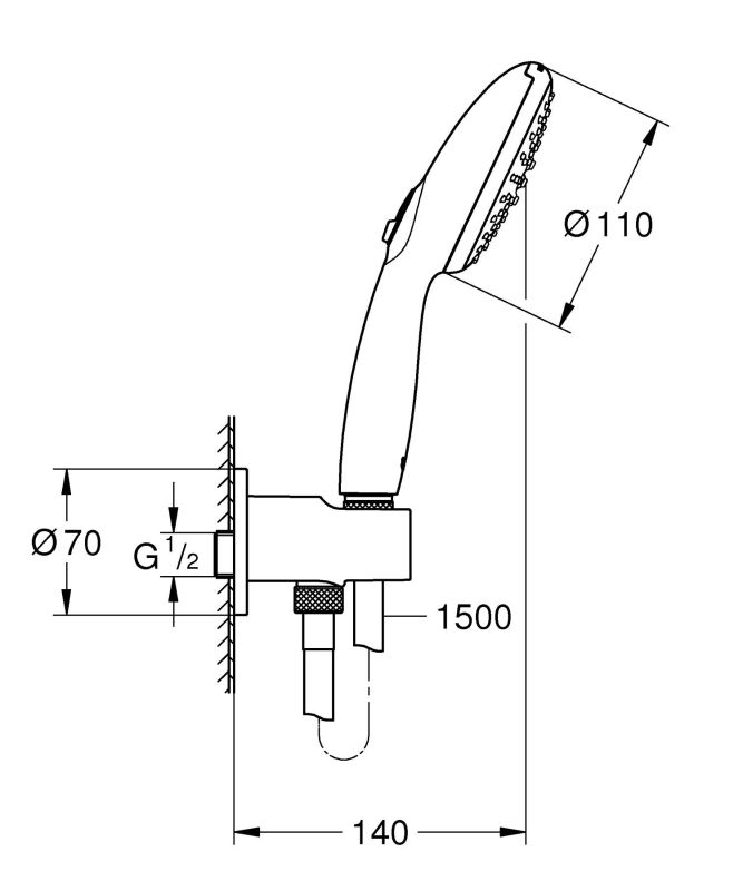 Душовий набір Grohe Tempesta 110, 2 режими (26406003)